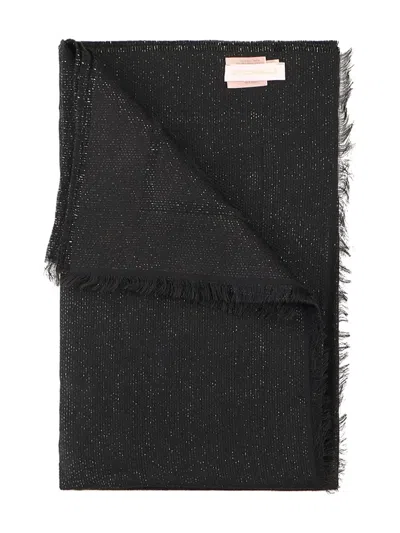 Coccinelle C-me Fringed Scarf In Gray