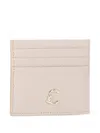 Coccinelle C-me Grained-leather Cardholder In Neutral