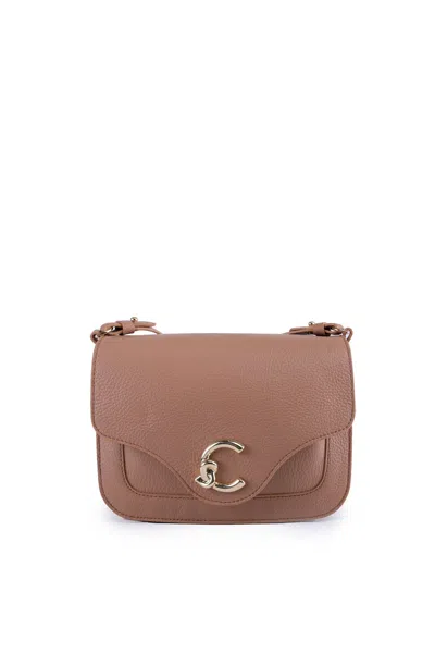 Coccinelle C-me Leather Shoulder Bag In Skin