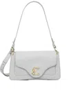 Coccinelle C-me Leather Shoulder Bag In White
