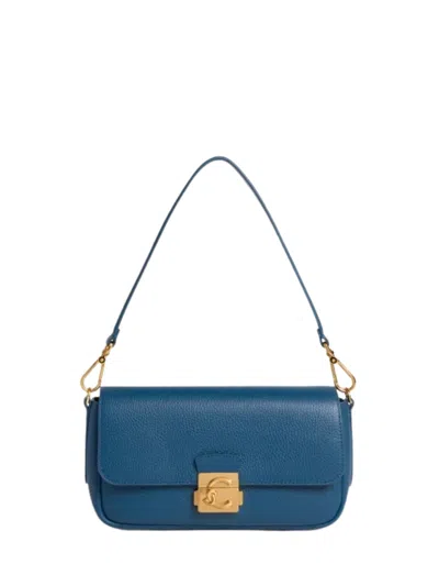 Coccinelle C-me Lock Bag In Blue