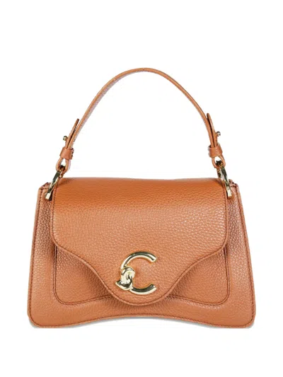 Coccinelle C-me Logo-hardware Tote Bag In Orange