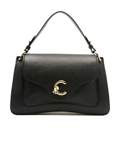 Coccinelle Medium Flip Shoulder Bag In Black