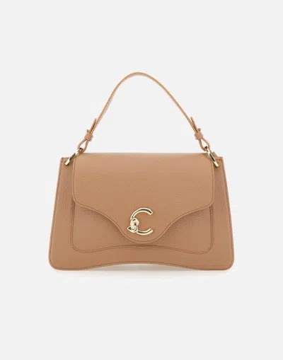 COCCINELLE COCCINELLE C ME MAXI GRAINED LEATHER HANDLE BAG
