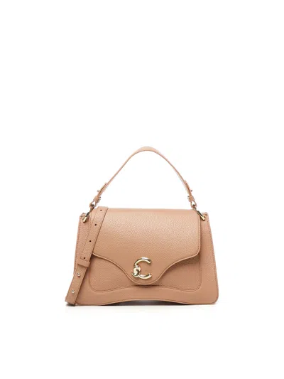 Coccinelle C-me Medium Bag In Nude & Neutrals
