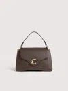 Coccinelle Logo-plaque Leather Tote Bag In Brown