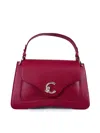 Coccinelle C-me Medium Leather Handbag In Red