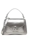 Coccinelle C-me Metallic Leather Tote Bag