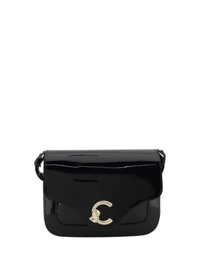 Coccinelle C-me Patent Shoulder Bag In Black