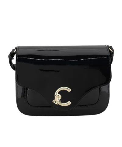 COCCINELLE COCCINELLE C-ME LOGO PLAQUE SHOULDER BAG