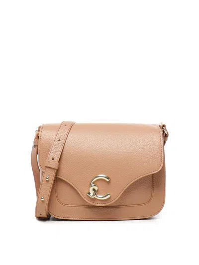 Coccinelle C-me Shoulder Bag In Nude & Neutrals