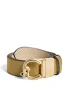 Coccinelle C-me Signature-logo Belt In Green