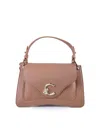 Coccinelle C-me Medium Leather Handbag In Neutral