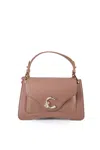 Coccinelle C-me Medium Leather Handbag In Neutral