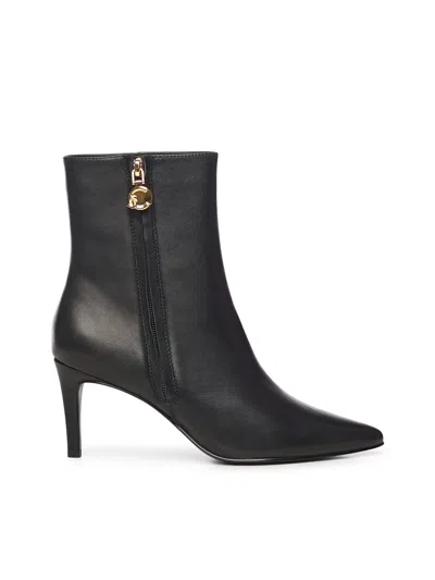 COCCINELLE C-ME SMOOTH LEATHER ANKLE BOOTS