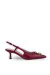 Coccinelle C-me Smooth Slingback Shoes In Leather