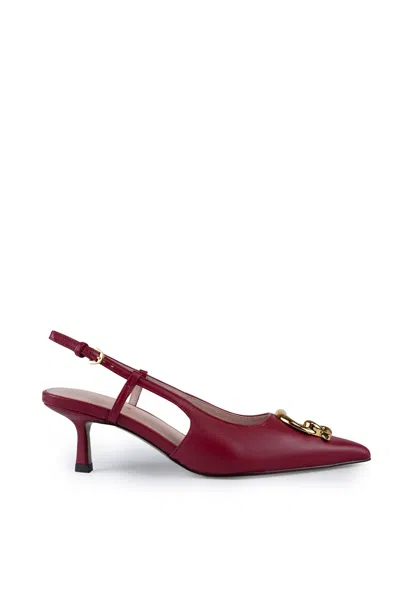 Coccinelle C-me Smooth Slingback Shoes In Leather