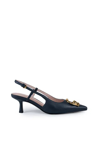 Coccinelle C-me Smooth Slingback Shoes In Leather