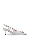 Coccinelle C-me Smooth Slingback Shoes In Leather