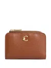 Coccinelle C-me Zipped Leather Wallet In Brown