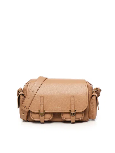 Coccinelle Campus Medium Shoulder Bag In Brown