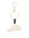 Coccinelle Car-charm Keyring In Neutral