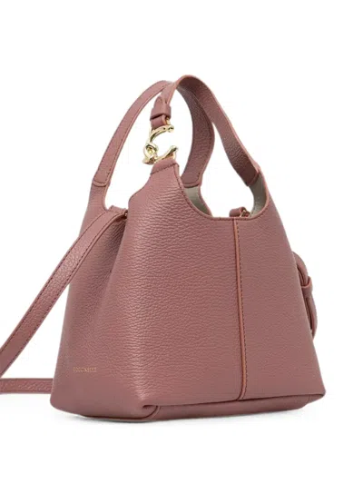Coccinelle C-easy Grained Mini Bag In Pink