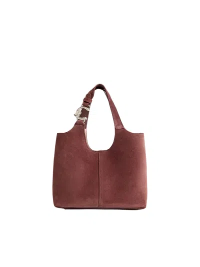 Coccinelle C-easy Small Suede Bag In Red