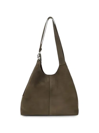 Coccinelle C-easy Suede Shoulder Bag In Green