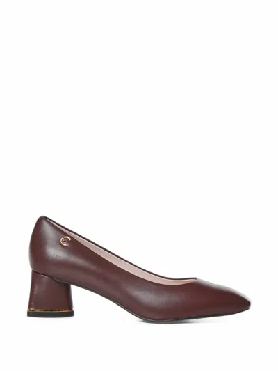 Coccinelle C-everyday Logo-plaque Block-heel Pumps In Multi