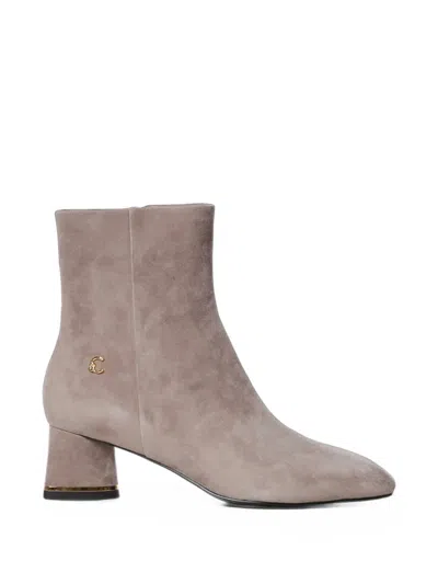 Coccinelle C-everyday Suede Boots In Neutral