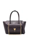 Coccinelle Chain-detail Top-handle Tote Bag In Purple