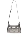 Coccinelle Chain-embellished Leather Cross Body Bag In Silver