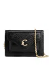 Coccinelle Chain-strap Card Holder In Black