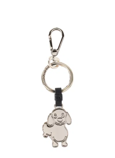 Coccinelle Charm Keychain In White