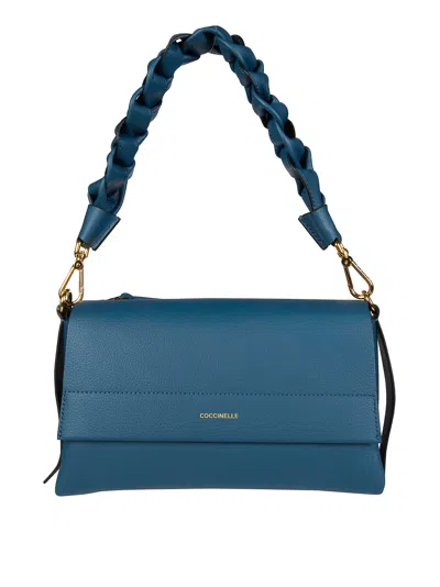 Coccinelle Chic Double Mini Crossbody Bag In Blue