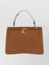 Coccinelle Structured Brown Leather Top Handle Handbag In Brown