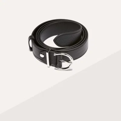 Coccinelle Cintura In Pelle Con Grana Beth In Black