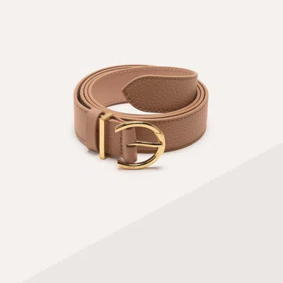 Coccinelle Cintura In Pelle Con Grana Beth In Brown