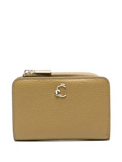 Coccinelle C-me Grained Leather Wallet In Brown