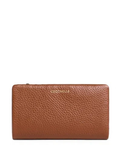 Coccinelle C-me Grained Leather Wallet In Brown