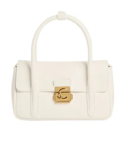 Coccinelle C-me Lock Mini Tote Bag In White