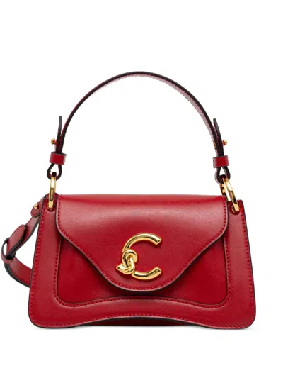 Coccinelle C-me Logo-plaque Tote Bag In Red