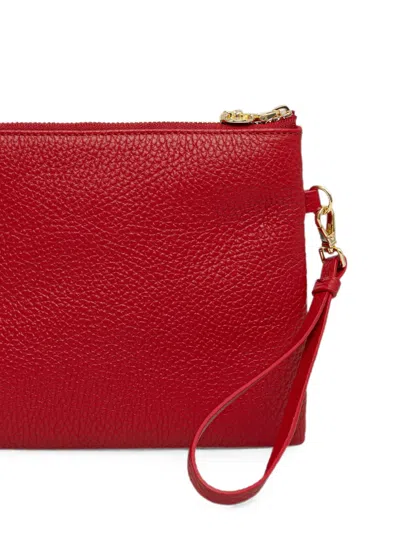 Coccinelle C-me Softy Leather Clutch Bag In Red