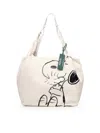 Coccinelle Coated Fabric Tote Bag In White