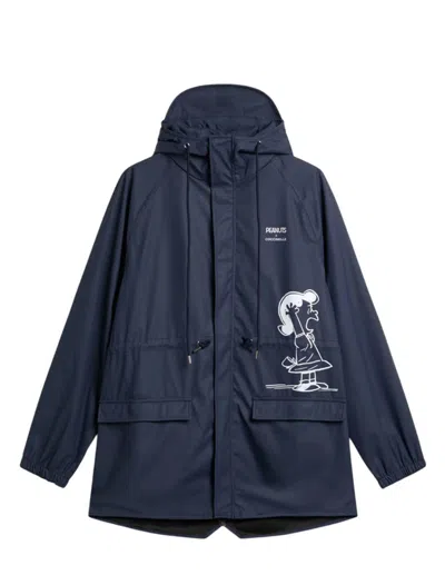 Coccinelle X Peanuts Graphic Hooded Jacket In Blue