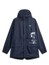 Coccinelle X Peanuts Graphic-print Hooded Parka In Blue