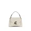 Coccinelle Cream Calf Leather Bos Taurus Handbag In Neutral