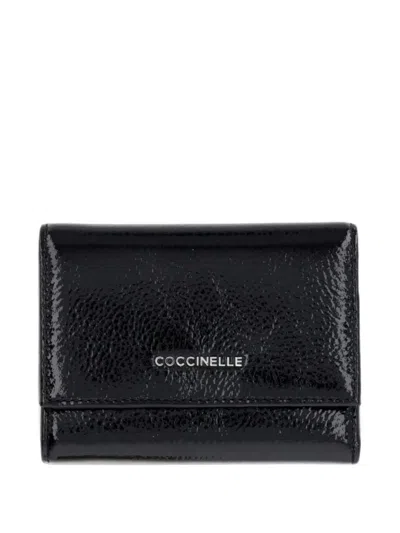 Coccinelle Crinkled-leather Wallet In Black