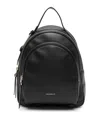Coccinelle Leather Backpack With A Granular Texture In Black